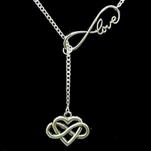 Silver Infinity Heart "Forever Love" Necklace